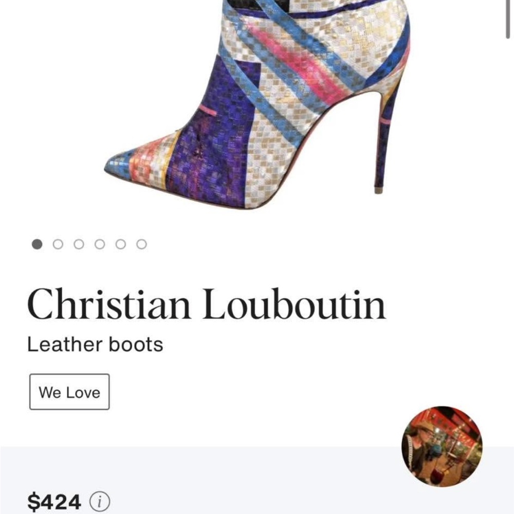 Christian Louboutin Vibrant Multicolor Heeled Boots